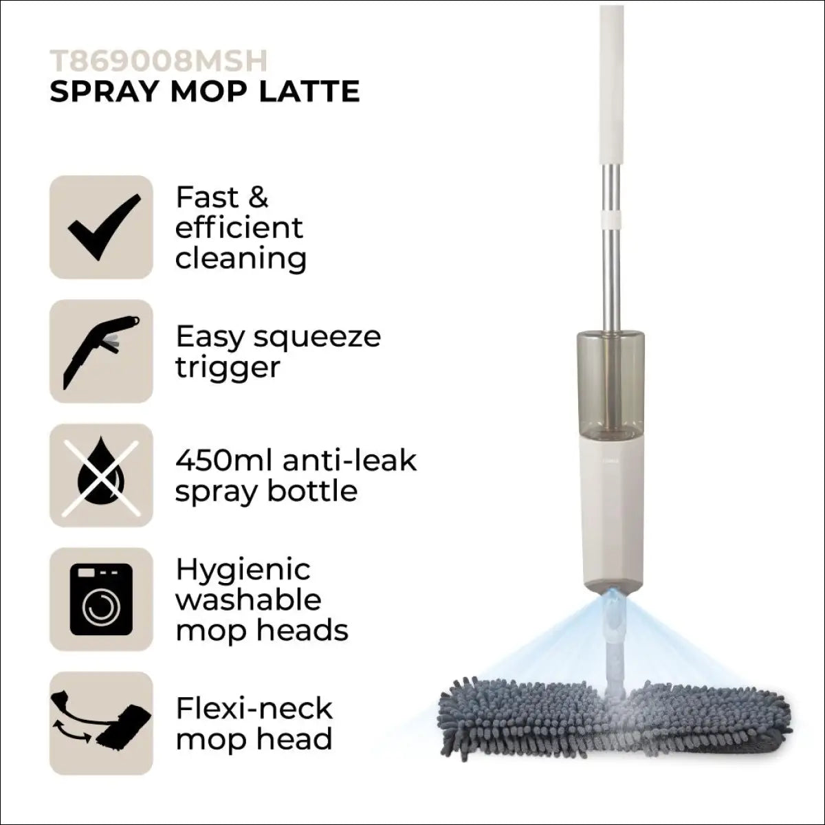 Multi-surface spray mop