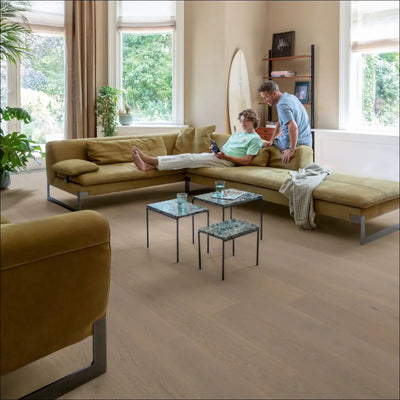 Quick Step Cascada Cotton Grey Oak Extra Matt Engineered Wood Flooring CASC5112