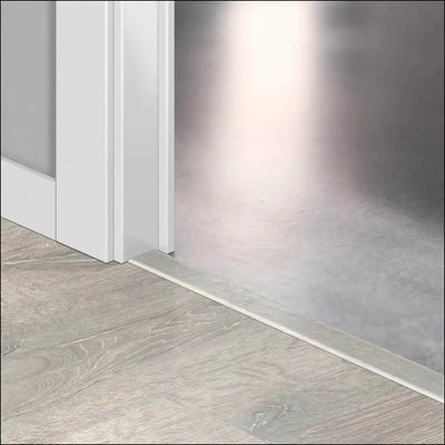Silver metallic quickstep classic incizo profile threshold strip designed as a durable multi-use profile