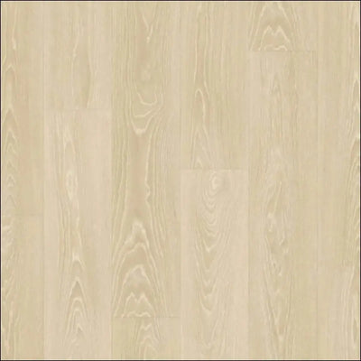 Light beige engineered wood flooring with subtle natural grain pattern in quick-step classic laminate frosty beige oak