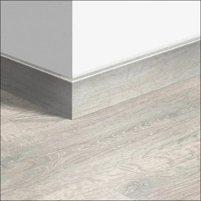 Gray wood-grain laminate quickstep classic skirting boards 77mm baseboard for finishing quickstep classic flooring