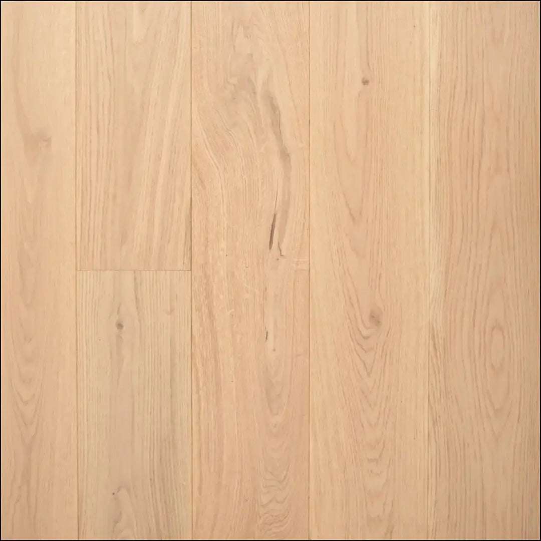 Light-colored charm wood flooring white oak with natural grain pattern 14mm wood flooring from floor land’s collection