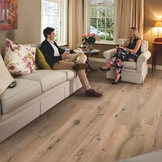 Elka 20mm engineered wood autumn oak - smoked hand knotted