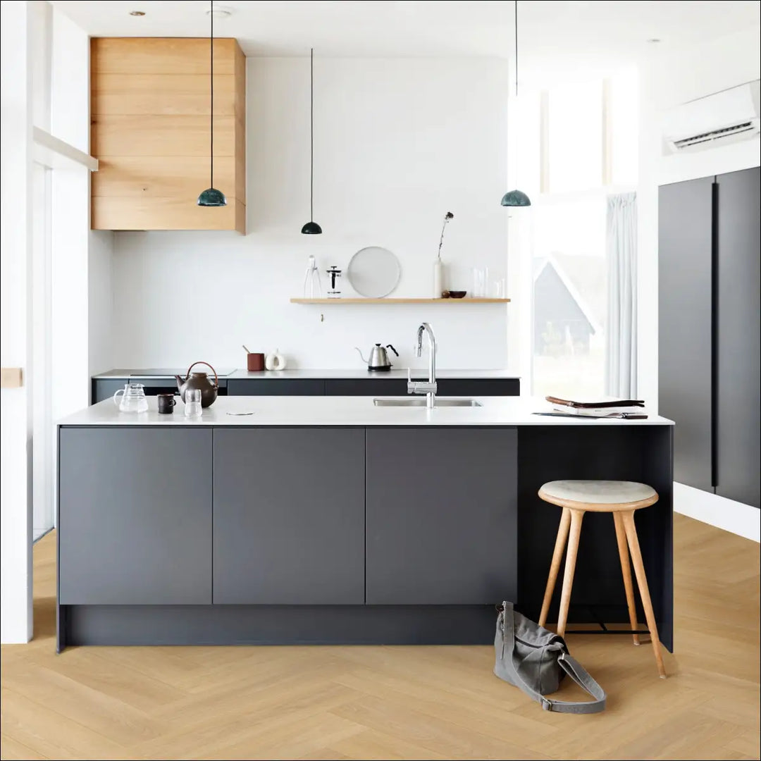 Elka Herringbone Tucker Oak Beige Luxury Vinyl Flooring VFHBU40377