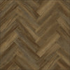Elka luxury vinyl herringbone texas oak dark brown