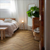 Elka luxury vinyl herringbone texas oak dark brown