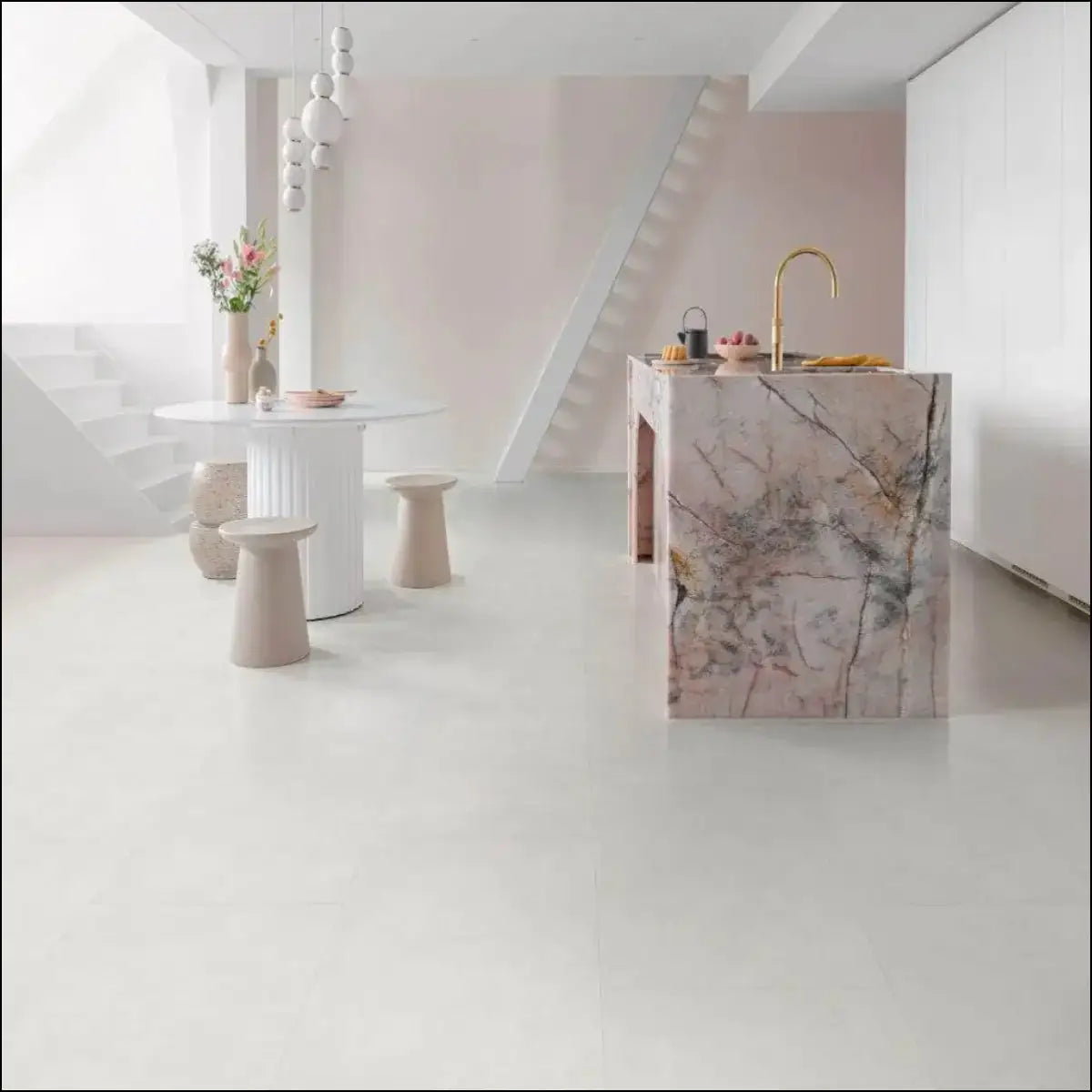 Floorify small tiles vinyl flooring coquille f529