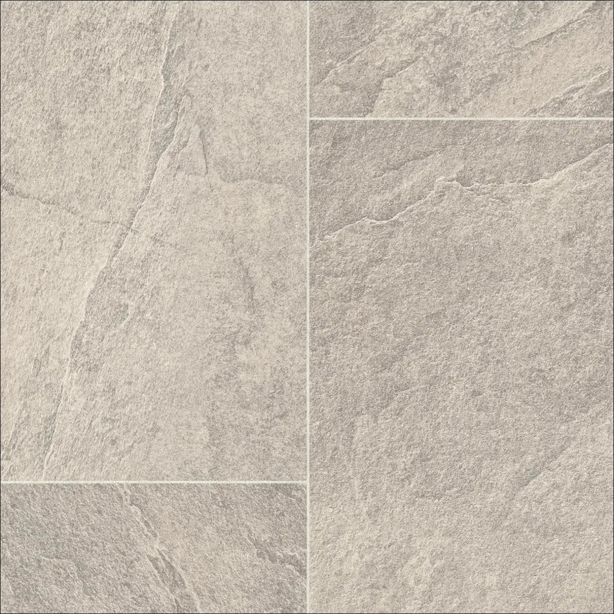 Sepia Grey Tile Effect Sheet Vinyl | Floor Land UK