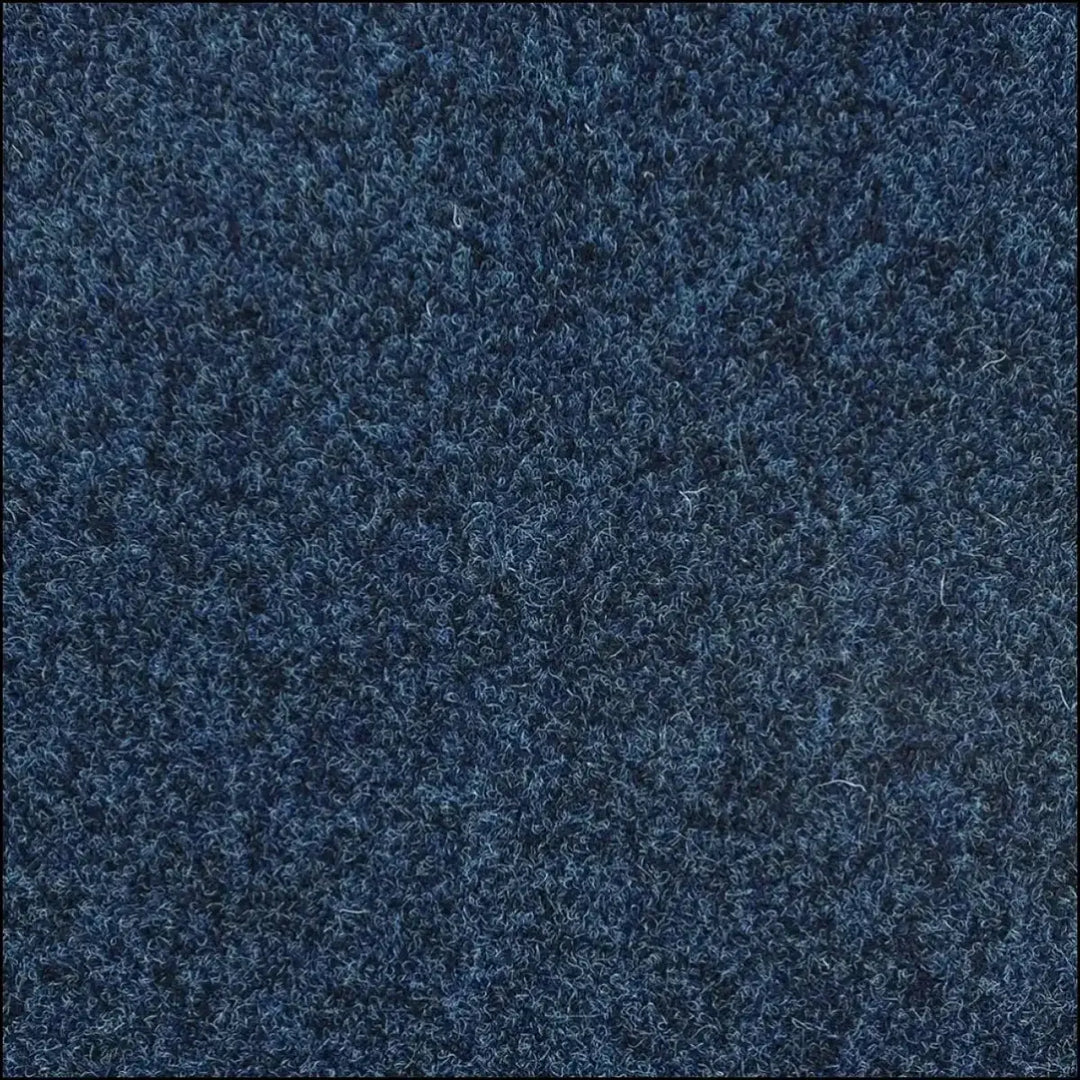 Dark blue primavera contract carpet with plush textured fibers and gel backing ideal for commercial spaces