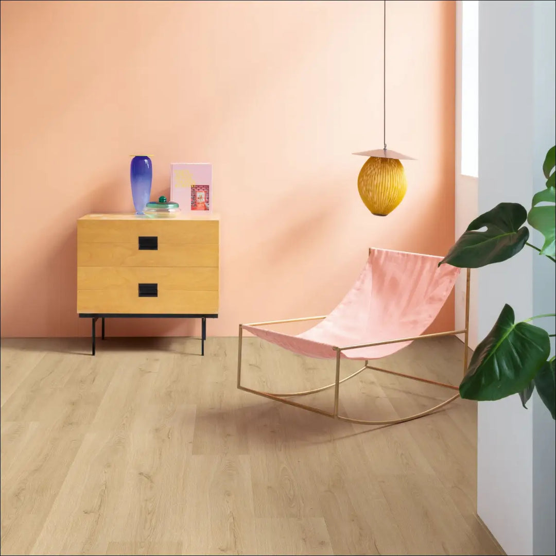 Quick Step Bloom Vinyl Botanic Beige Luxury Vinyl Flooring AVMPU40236 Bedroom