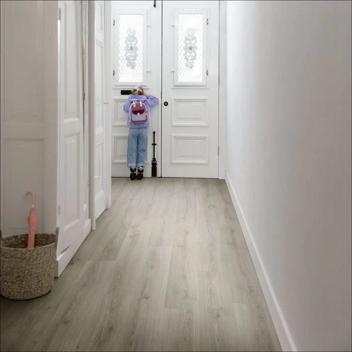 Quick Step Bloom Botanic Grey Luxury Vinyl Flooring AVMPU40237 Hallway