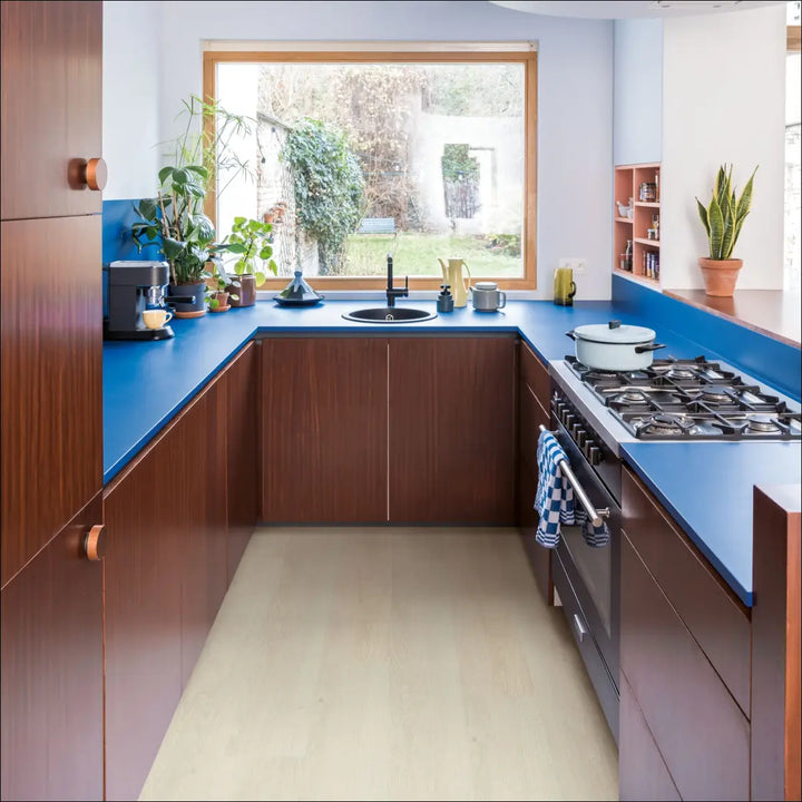 Quick Step Bloom Sea Breeze Oak Light Luxury Vinyl Flooring AVMPU40079 Kitchen