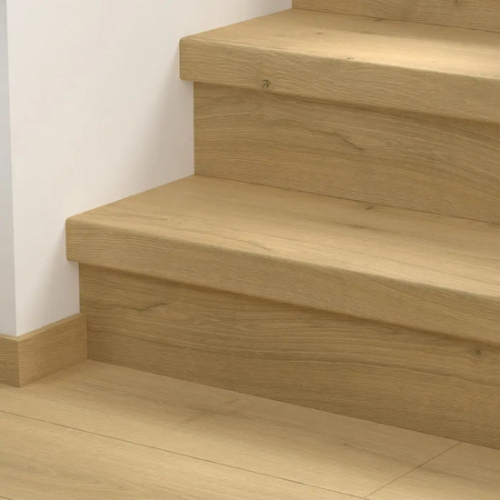 Quick-step bloom vinyl stair cover - brushed oak beige -