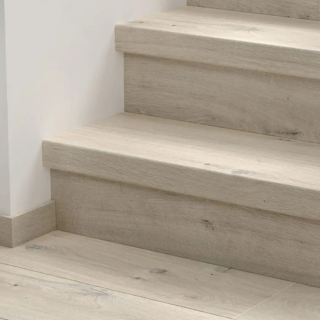 Quick - step bloom vinyl stair cover - cotton oak white