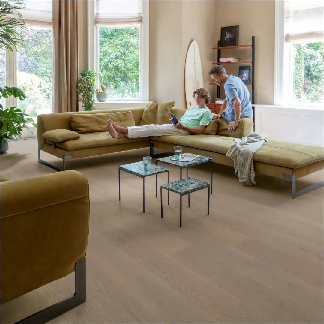 Quick Step Cascada Cotton Grey Oak Extra Matt Engineered Wood Flooring CASC5112