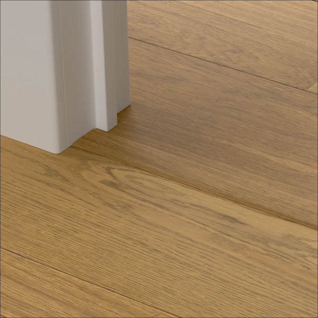 Light oak quick-step cascada incizo profile wooden floor planks with smooth natural grain and stair nosing features