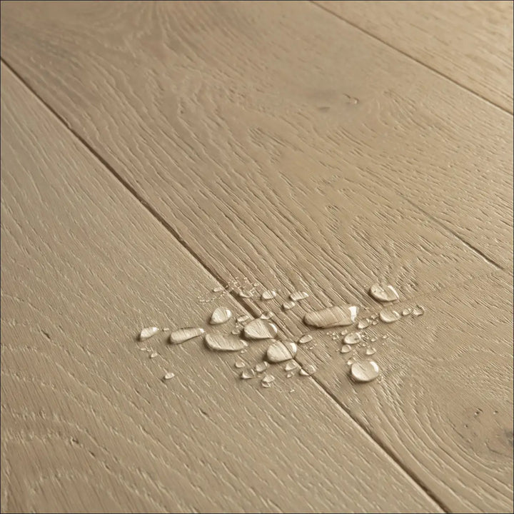 Quick Step Cascada Light Storm Oak Extra Matt Engineered Wood Flooring water drops