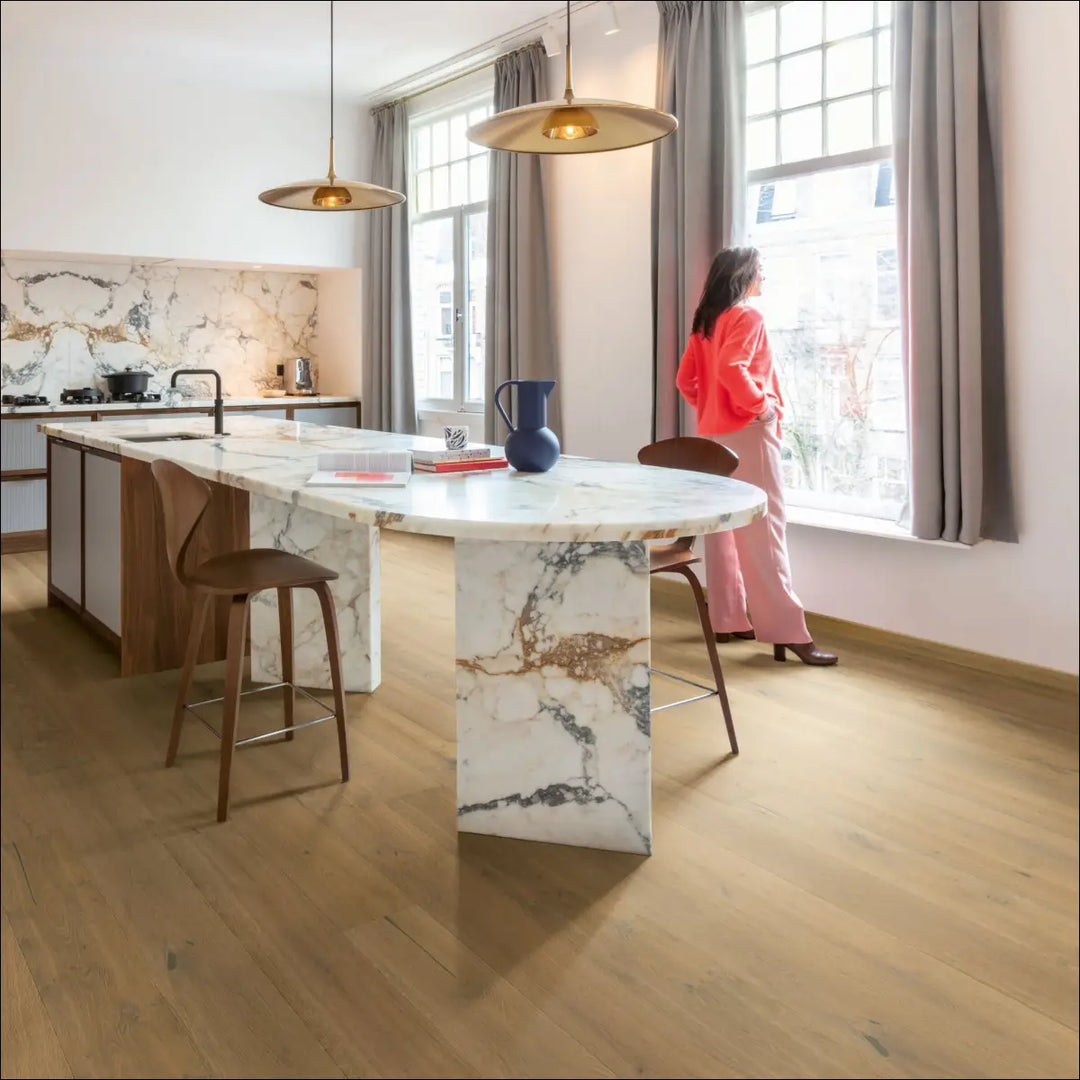Quick Step Cascada Mustard Oak Extra Matt Engineered Wood Flooring CASC6031 Interior Kitchen