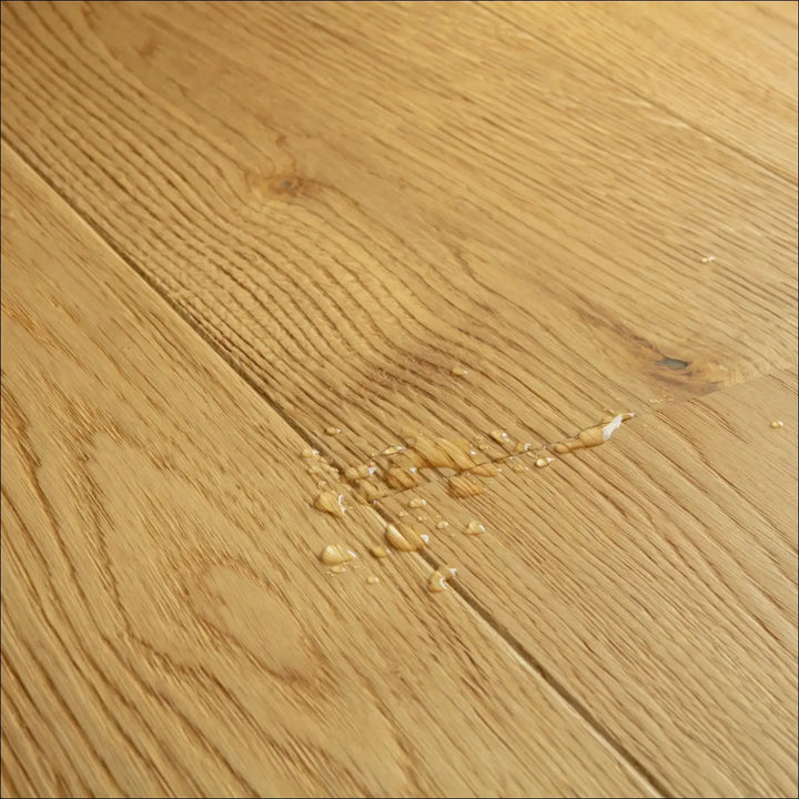 Quick Step Cascada Natural Oak Extra Matt Waterproof Engineered Wood Flooring CASC6032 Water Drops