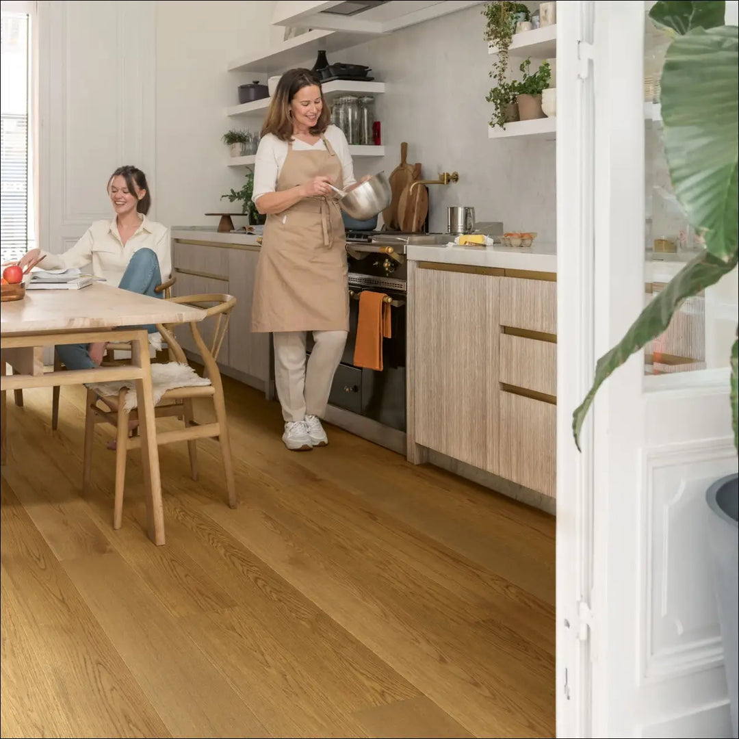 Quick Step Cascada Toffee Brown Oak Extra Matt Engineered Wood Flooring Interior