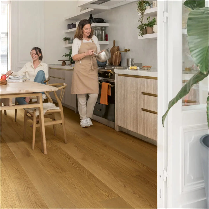 Quick Step Cascada Toffee Brown Oak Extra Matt Engineered Wood Flooring Interior