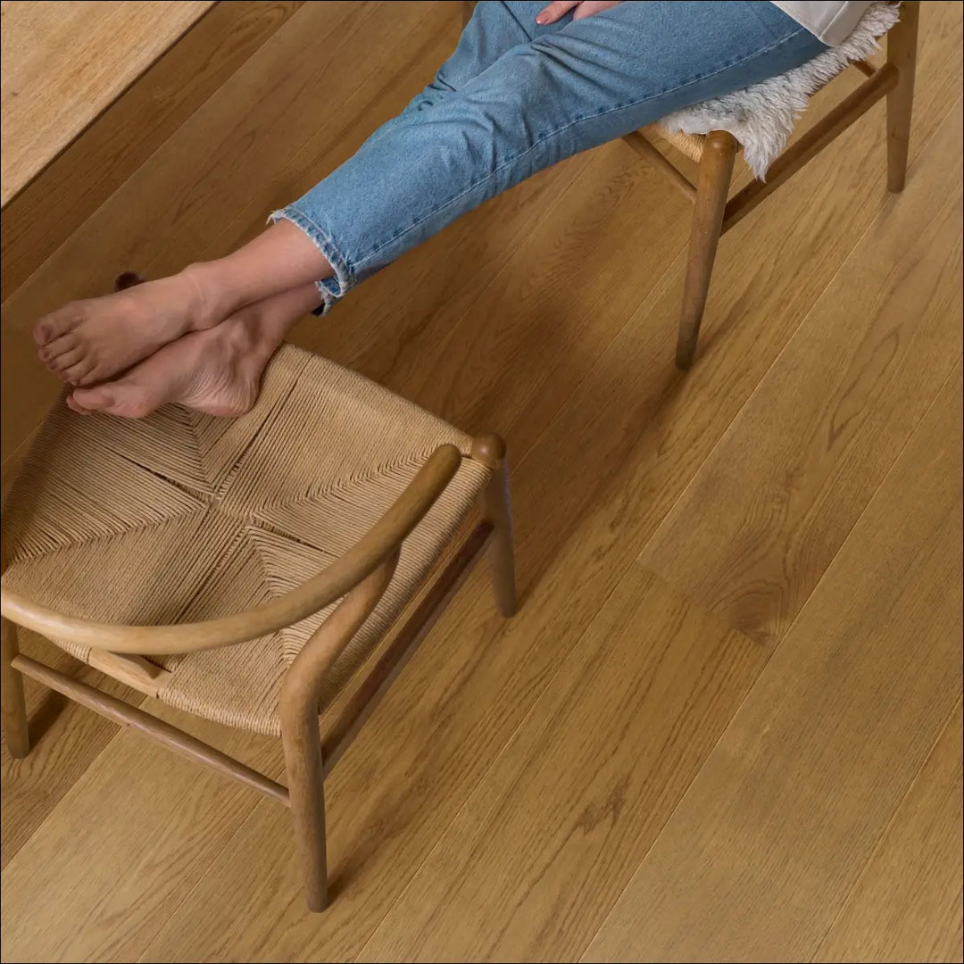 Quick Step Cascada Toffee Brown Oak Extra Matt Engineered Wood Flooring Interior Close Up