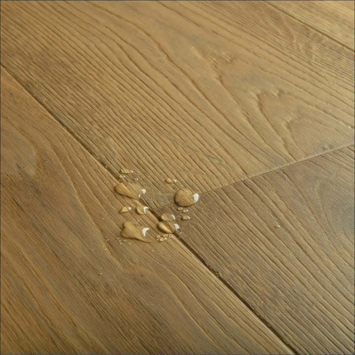 Quick Step Cascada White Cappuccino Oak Extra Matt Engineered Wood Flooring CASC6033 Water Drops