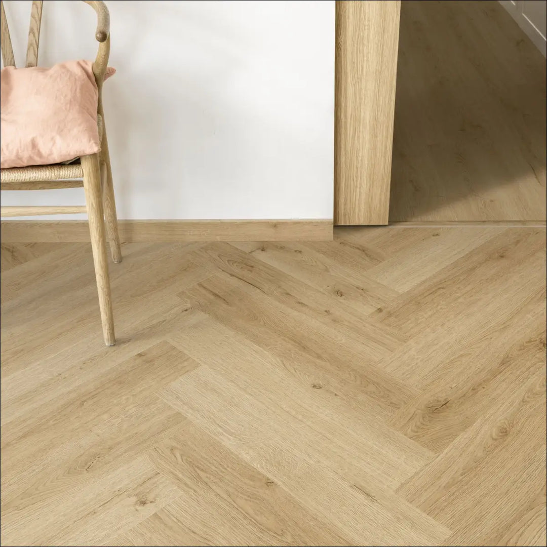 Quick Step Ciro Botanic Beige Herringbone Vinyl Flooring AVHBU40362 Close Up