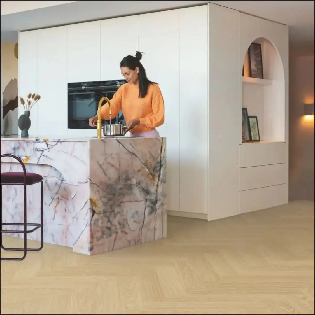 Quick-step ciro pure oak blush vinyl parquet flooring