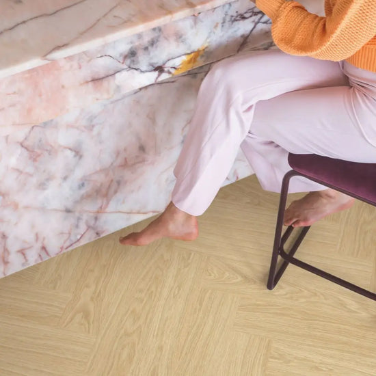Quick-step ciro pure oak blush vinyl parquet flooring