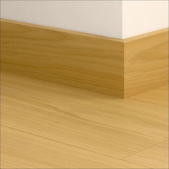 Light oak quickstep classic skirting boards with smooth natural wood grain finish for stylish flooring edges