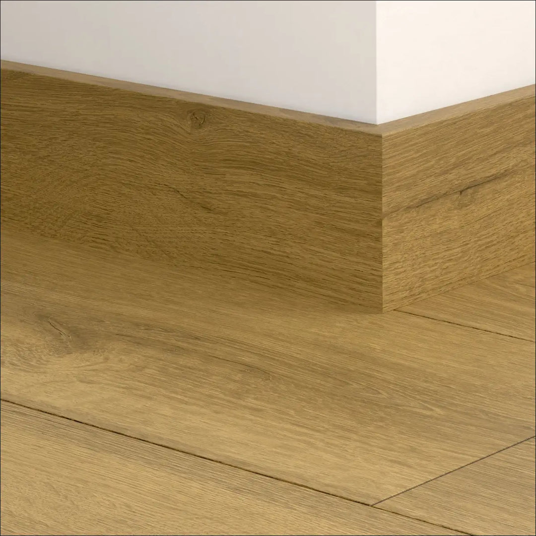 Light oak quickstep classic skirting boards 77mm with natural wood grain finish for quickstep classic flooring