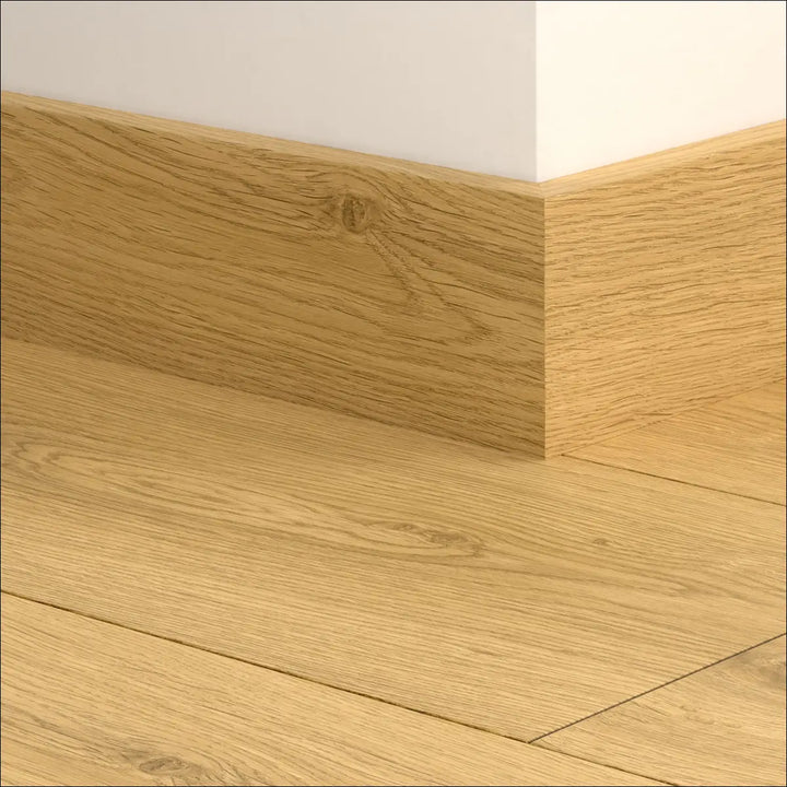 Light oak quickstep classic skirting boards with natural wood grain finish for quickstep classic flooring edges