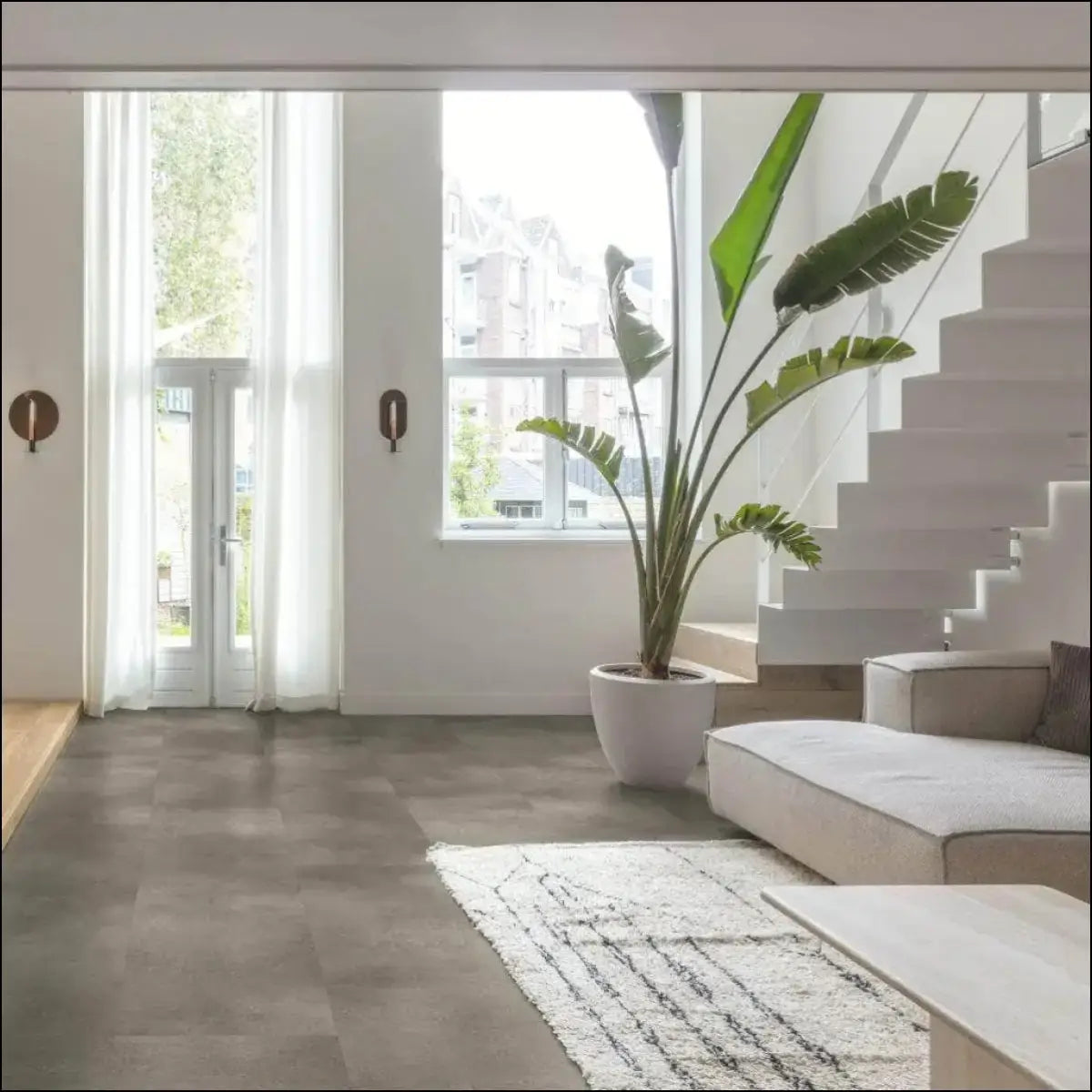 Quick step illume vinyl tile cloudy concrete