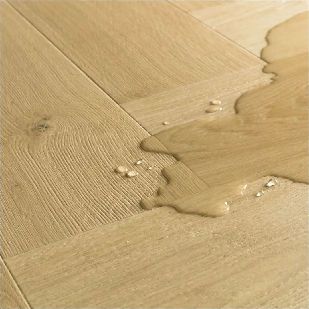 Quick step impressive design cardamom oak imd8242 hardwood floor in light oak with scratch guard and natural wood grain knots