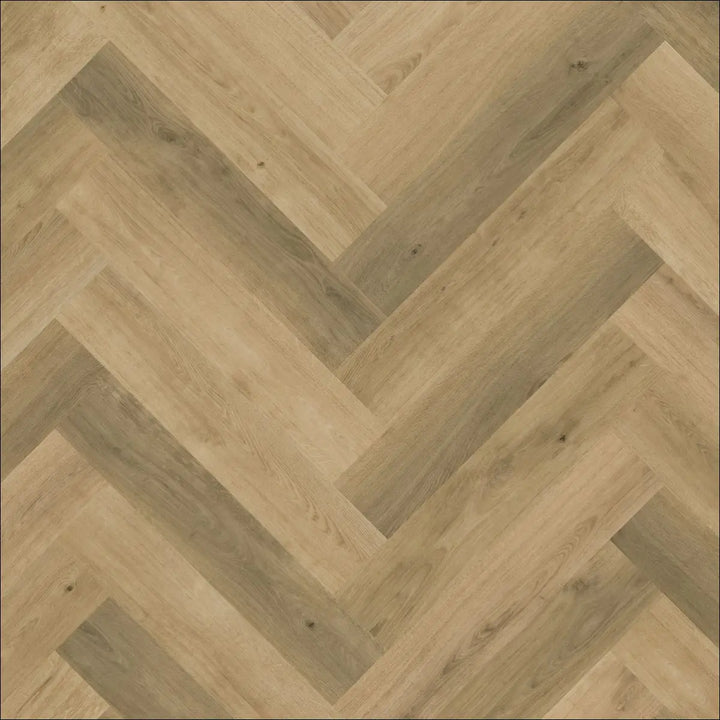 Quick-step impressive charred oak herringbone laminate flooring in light oak color with hardwood texture