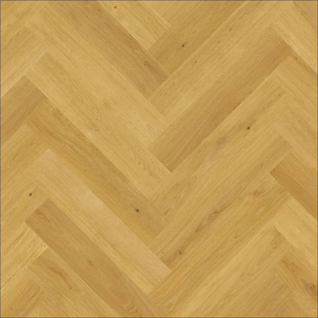 Light oak quick-step impressive hardwood flooring in cumin oak with natural oak look and scratch guard finish in herringbone pattern