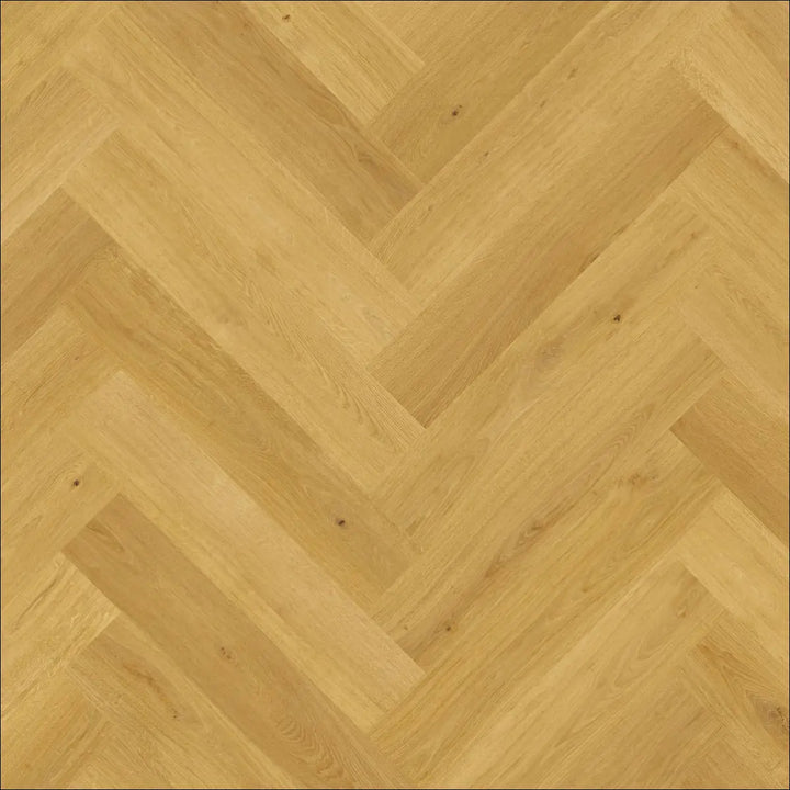 Light oak quick-step impressive hardwood flooring in cumin oak with natural oak look and scratch guard finish in herringbone pattern