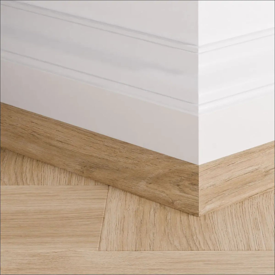 Quick-step impressive design scotia light oak wooden baseboard with subtle grain for exact colour match on white trim