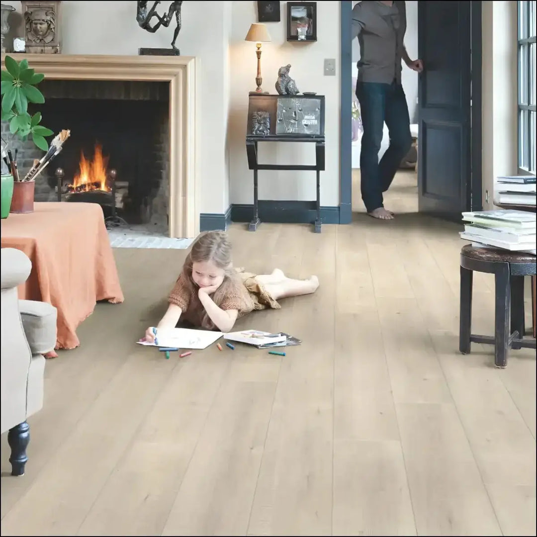 Quick step impressive laminate saw cut oak beige