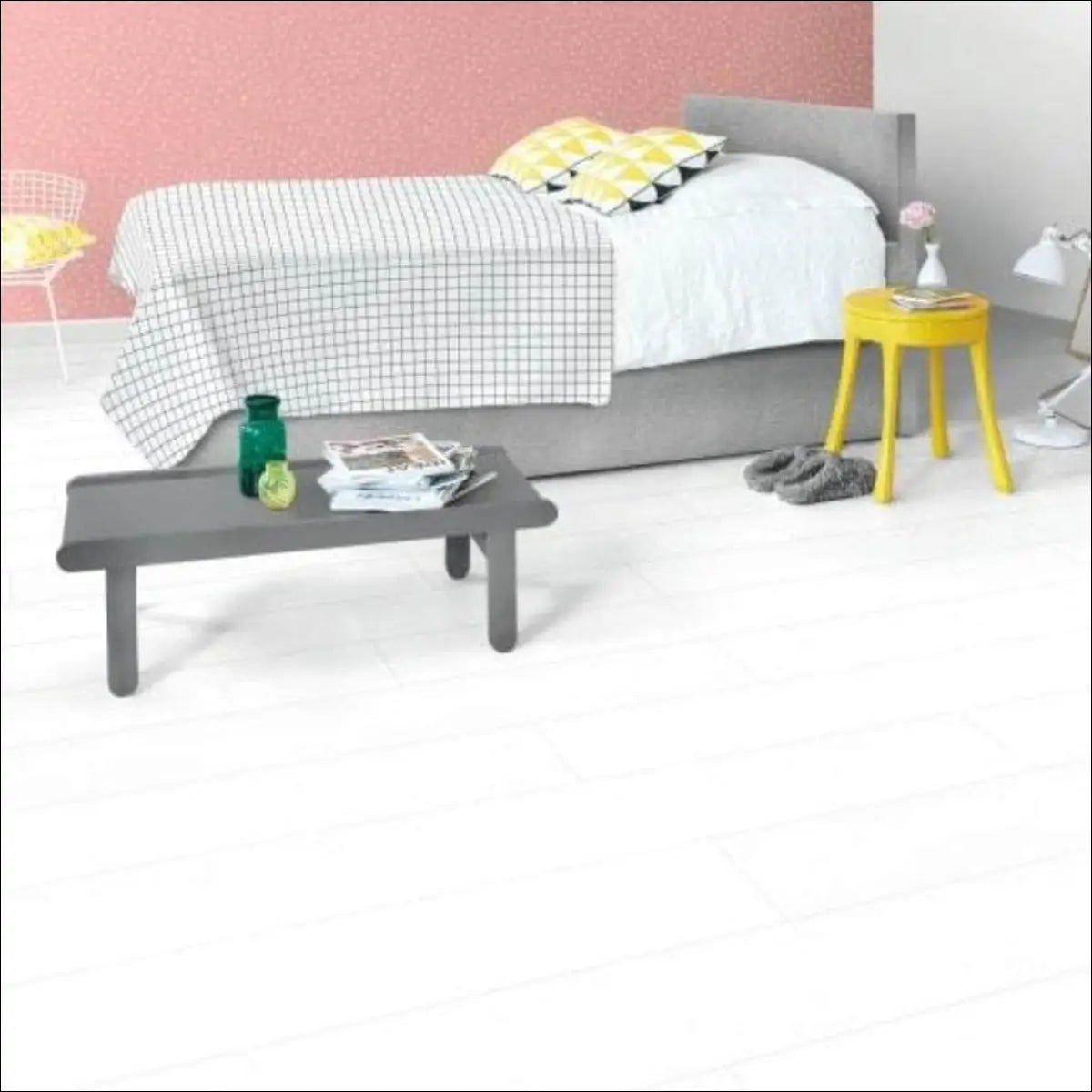 Quick step impressive ultra laminate white planks