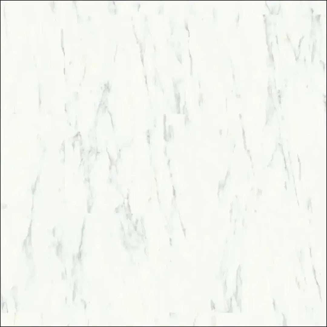 White marble carrara quick-step oro vinyl tile with subtle gray veining in marble carrara avstu40231 design