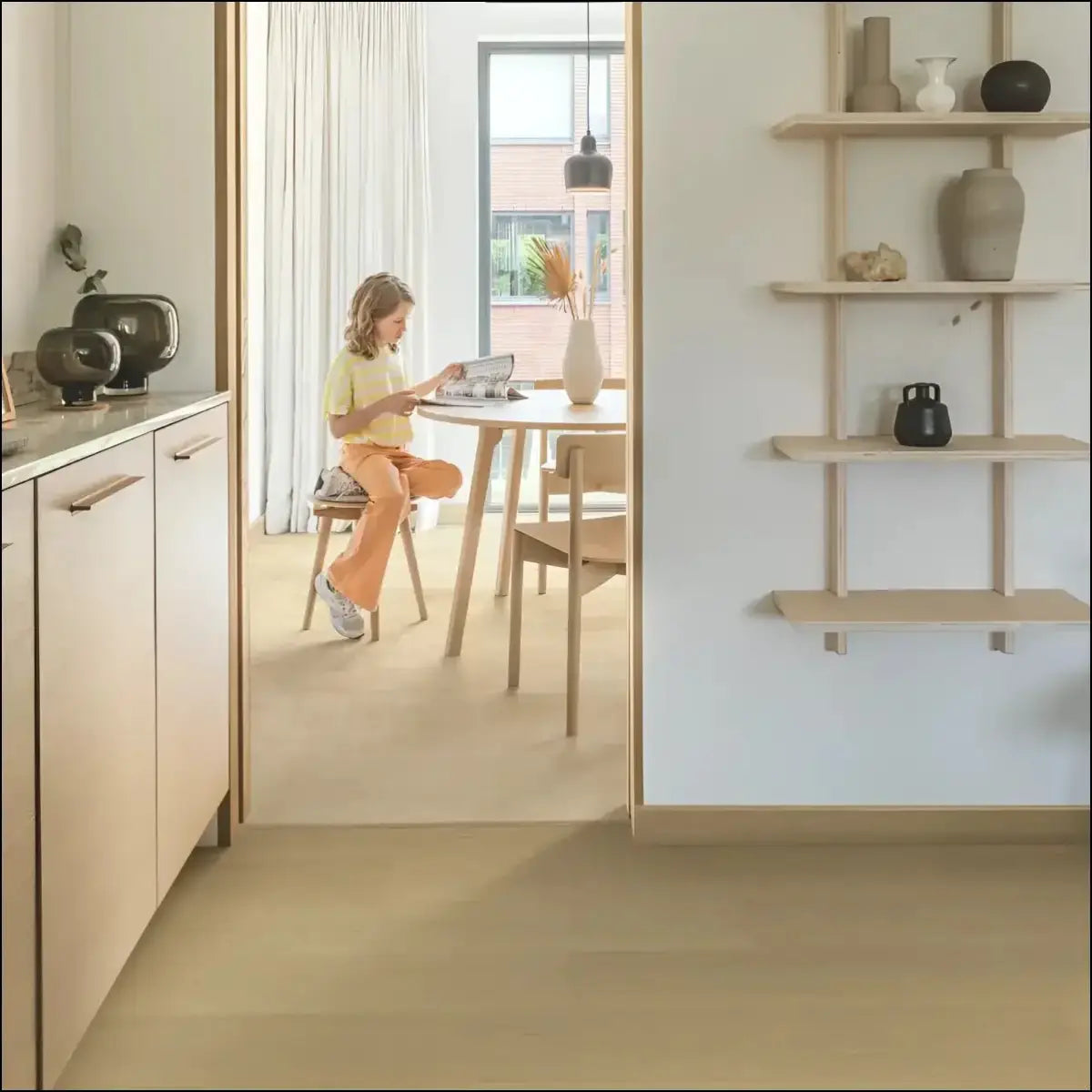 Quickstep capture laminate beige varnished oak