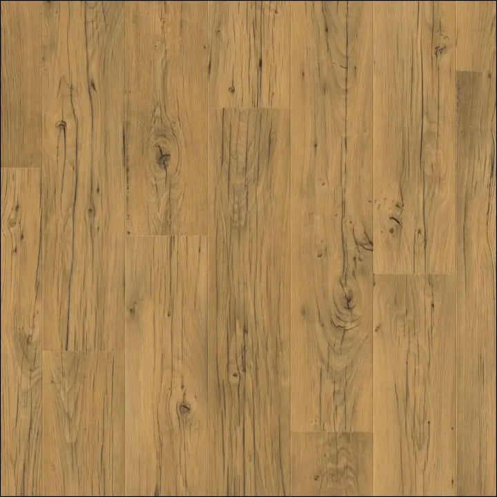 Light brown laminate cracked oak natural floor with natural wood grain and knots quick-step capture style