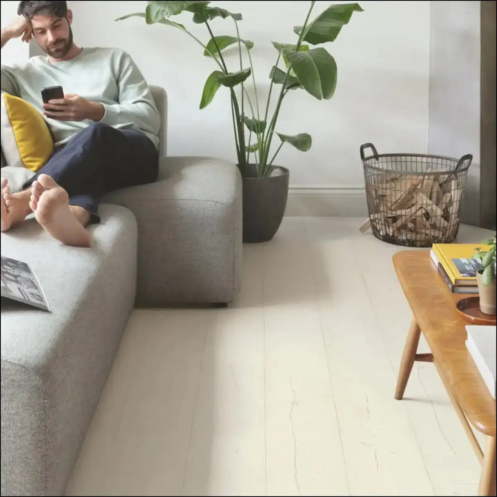 Quickstep capture laminate painted oak white