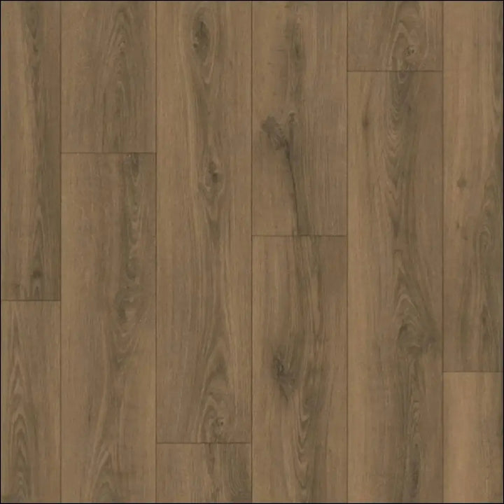 Grayish-brown quick-step classic laminate flooring with natural grain pattern in warm brown oak brown oak clm5789