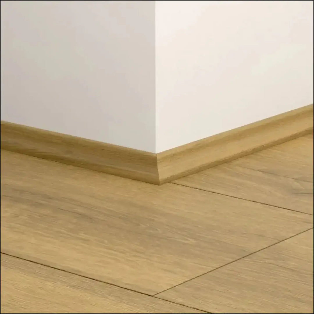Quickstep classic scotia beading in light oak wooden baseboard with smooth finished surface for quick-step flooring