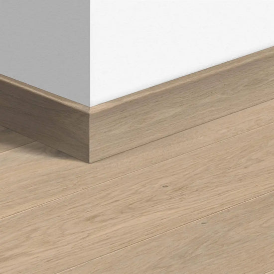 Quickstep compact skirting boards - oak himalayan white