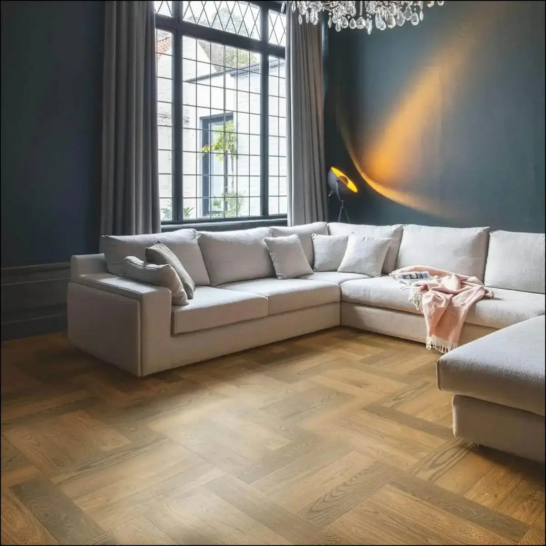 Quickstep disegno herringbone cinnamon raw oak matt