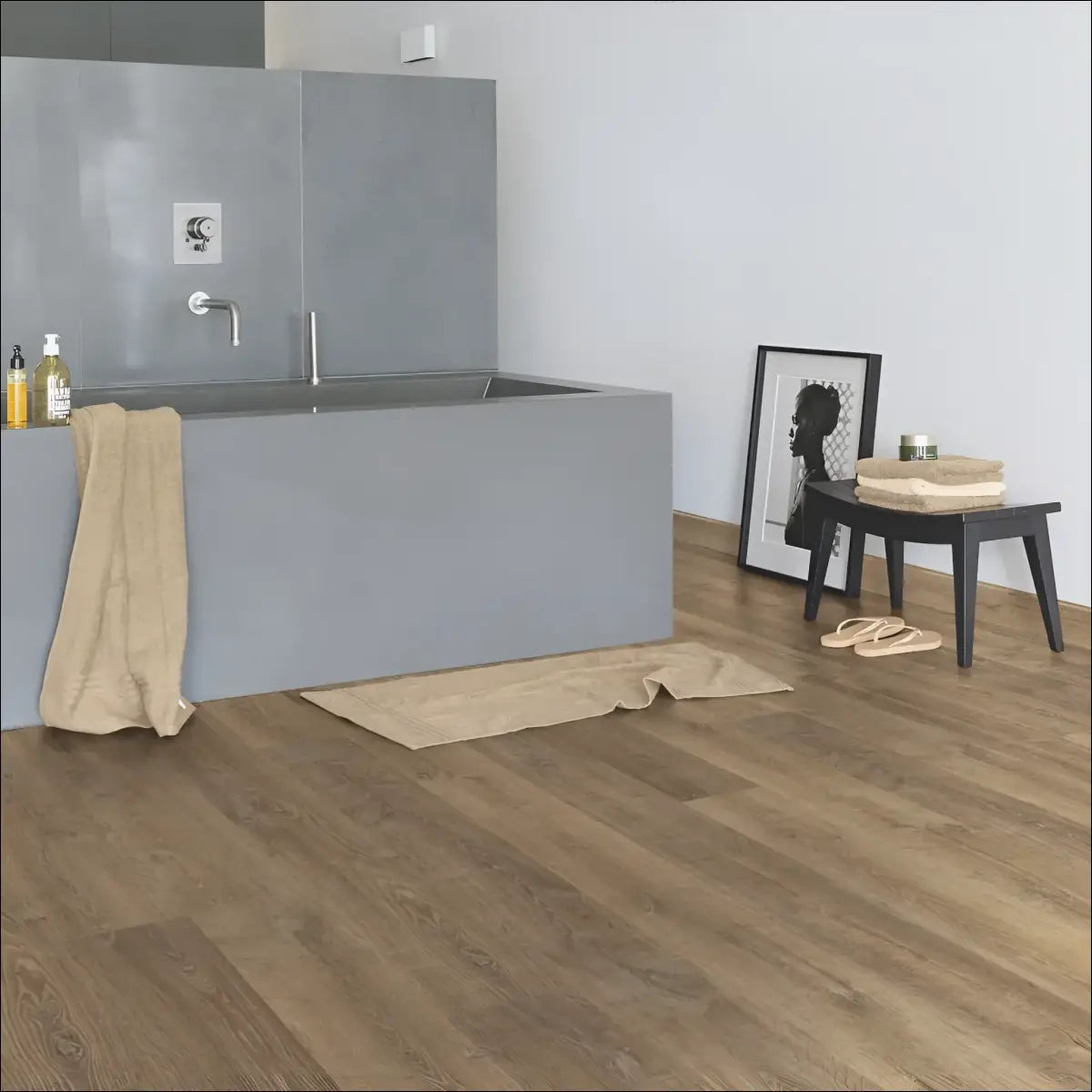 Quickstep eligna laminate flooring riva oak brown